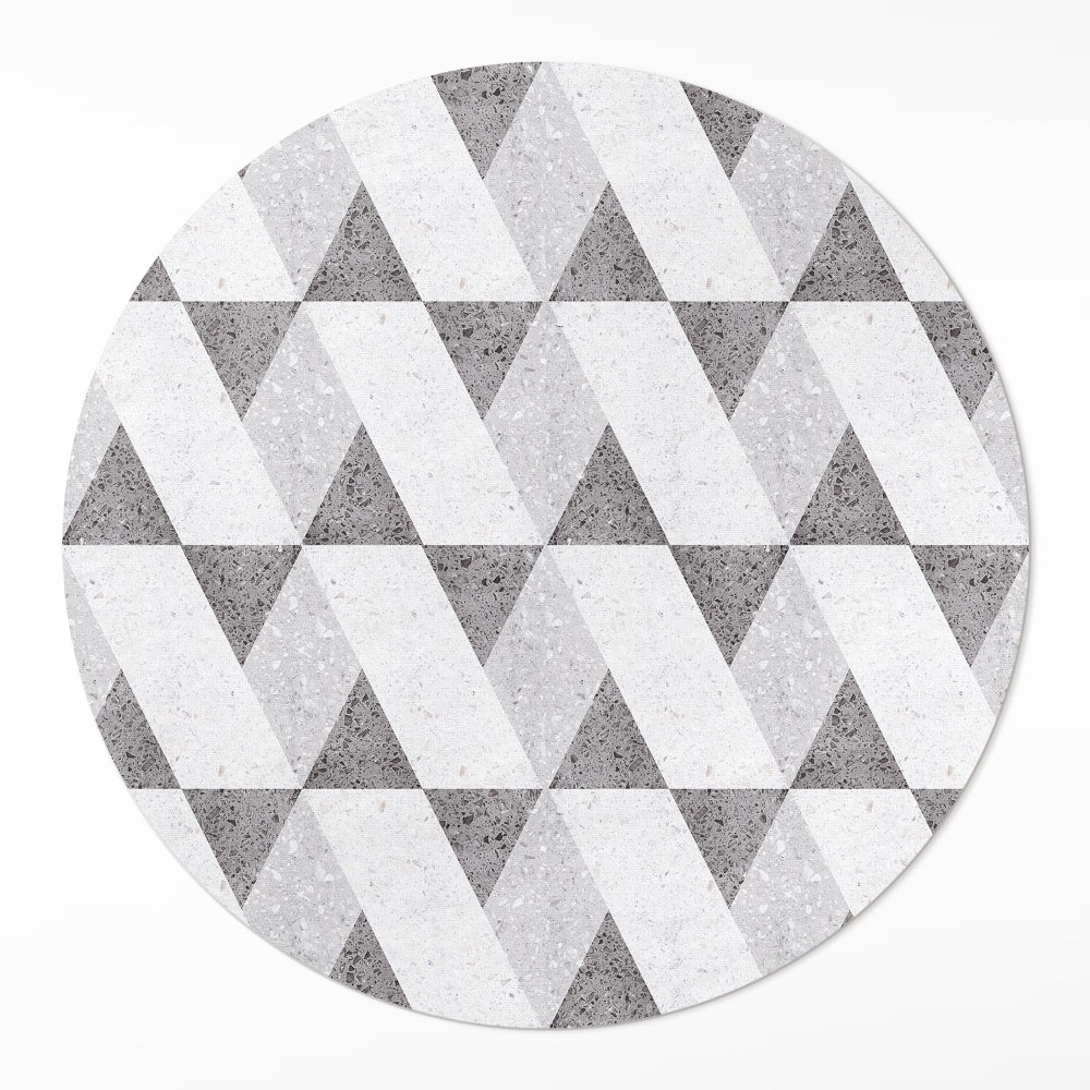 Dywan winylowy okrągły Geometryczne kamienne kafelki