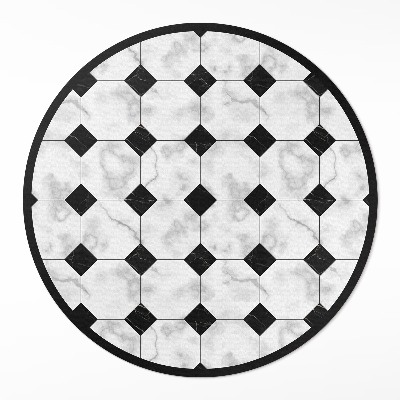 Dywan winylowy okrągły Modne marmurkowe wzornictwo kafelki