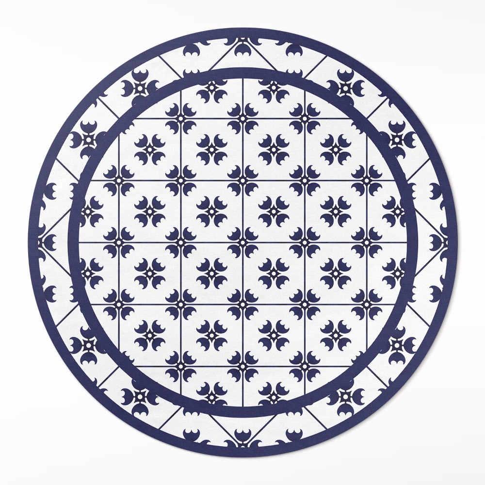 Dywan winylowy okrągły Dekoracyjna mozaika ozdobne kafelki