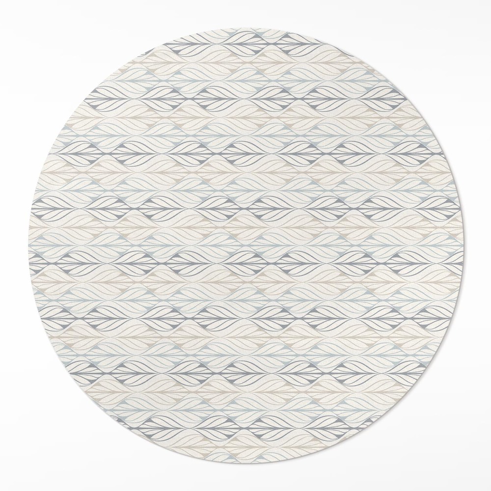 Dywan winylowy okrągły Regularne liście orientalny wzór boho