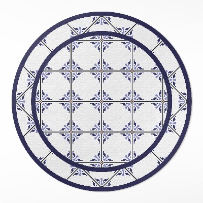 Dywan winylowy okrągły Greckie płytki ozdobne kafelki