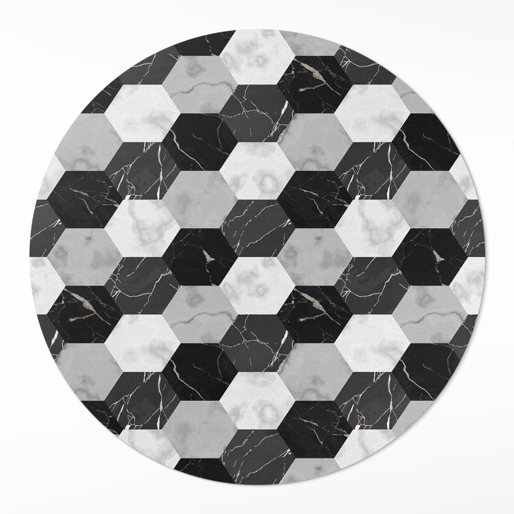 Dywan winylowy okrągły Kamienna mozaika z marmuru