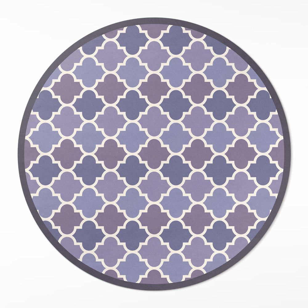 Dywan winylowy okrągły Stylowe płytki elegancka mozaika