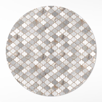 Dywan winylowy okrągły Modna kamienna mozaika stylowe kafelki