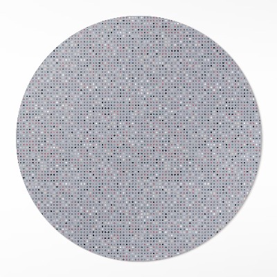 Dywan winylowy okrągły Kolorowe kropki detale retro