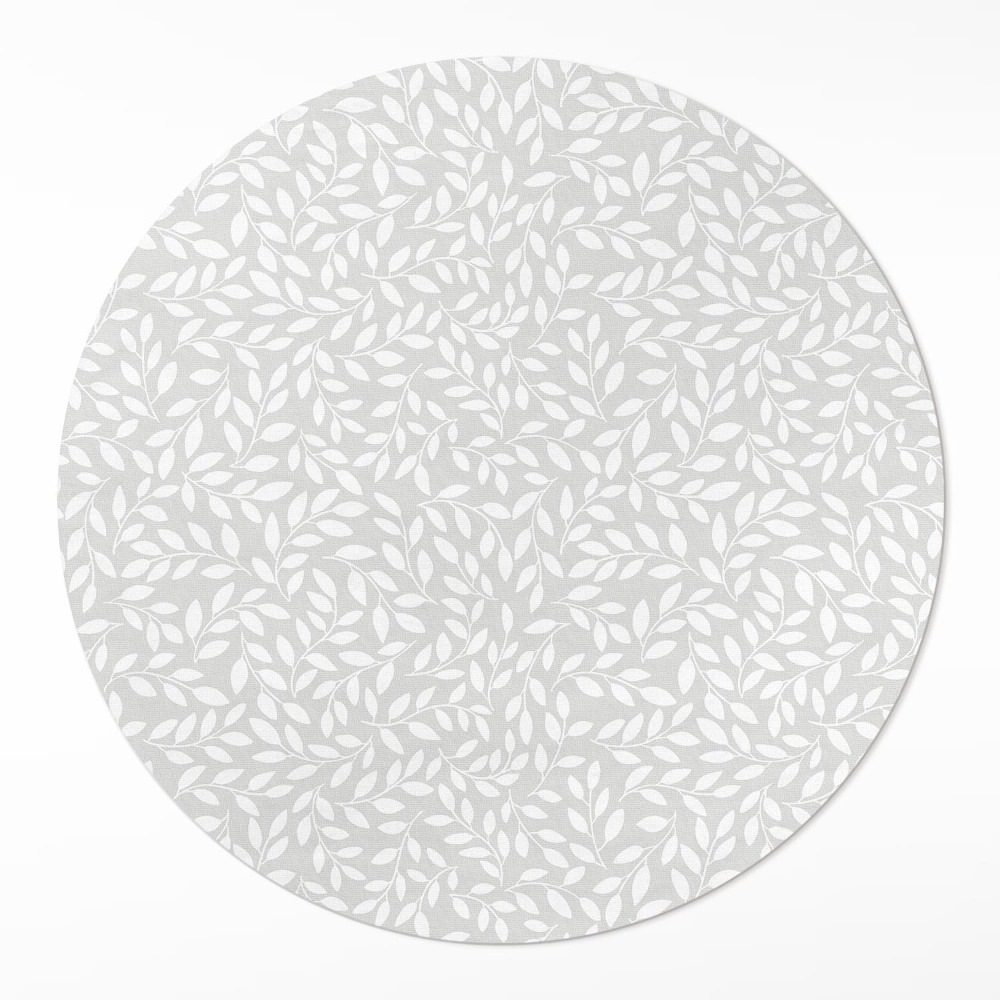 Dywan winylowy okrągły Drobne gałązki styl boho delikatny