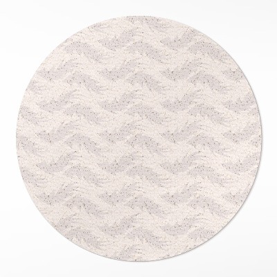 Dywan winylowy okrągły Delikatne liście w stonowanych barwach