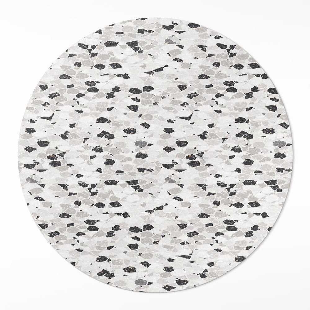 Dywan winylowy okrągły Kamienna płyta elegancki gres