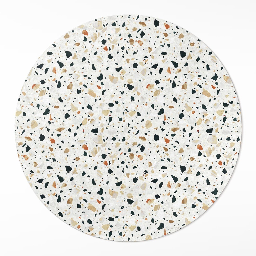 Dywan winylowy okrągły Ozdobny gres kamienna płyta