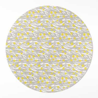 Dywan winylowy okrągły Polna łąka drobne kwiatki boho