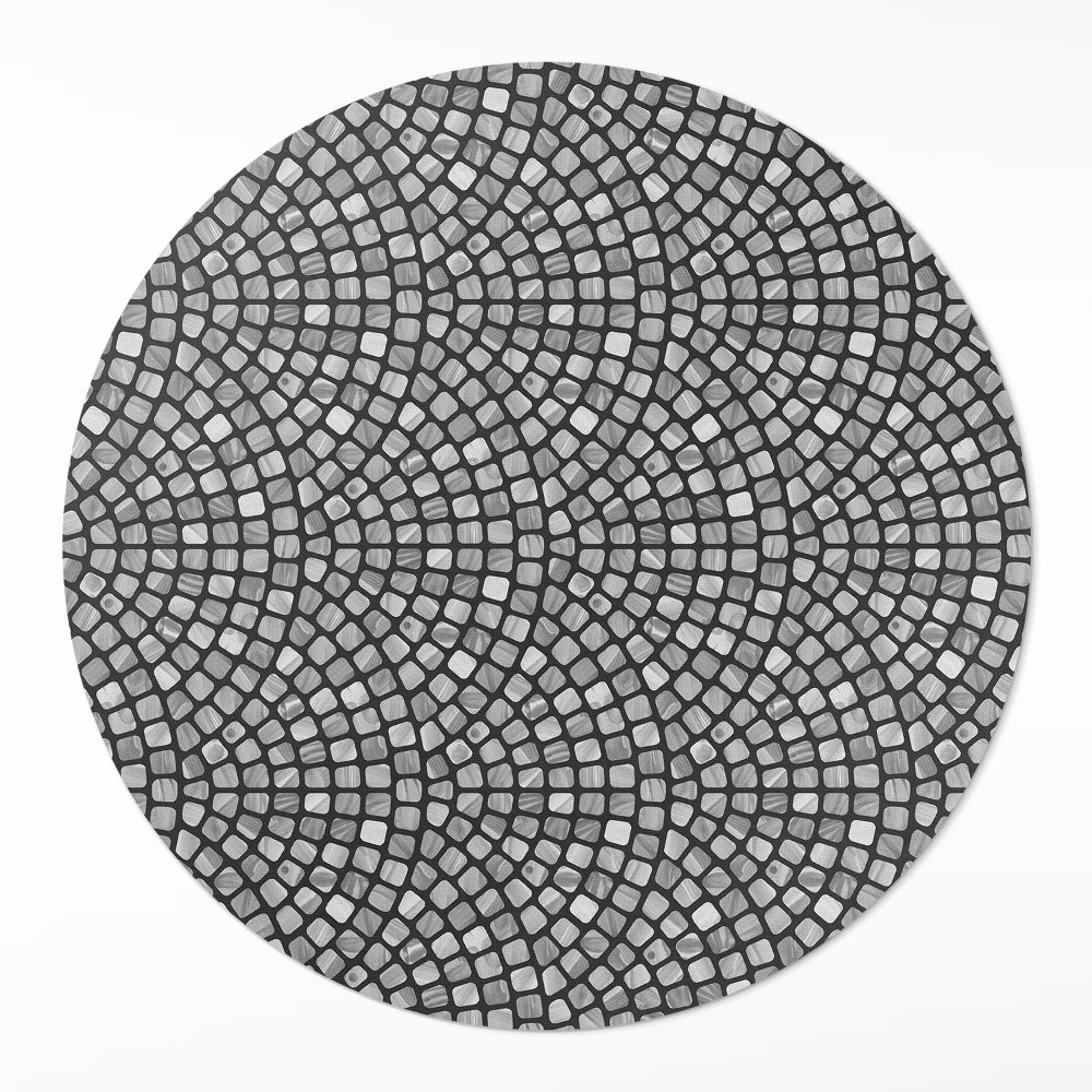 Dywan winylowy okrągły Kamienne wzornictwo drobna mozaika
