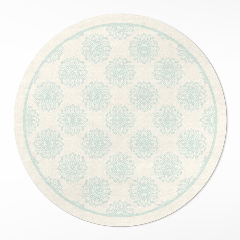 Dywan winylowy okrągły Jasne słoneczniki kwiatowy wzór