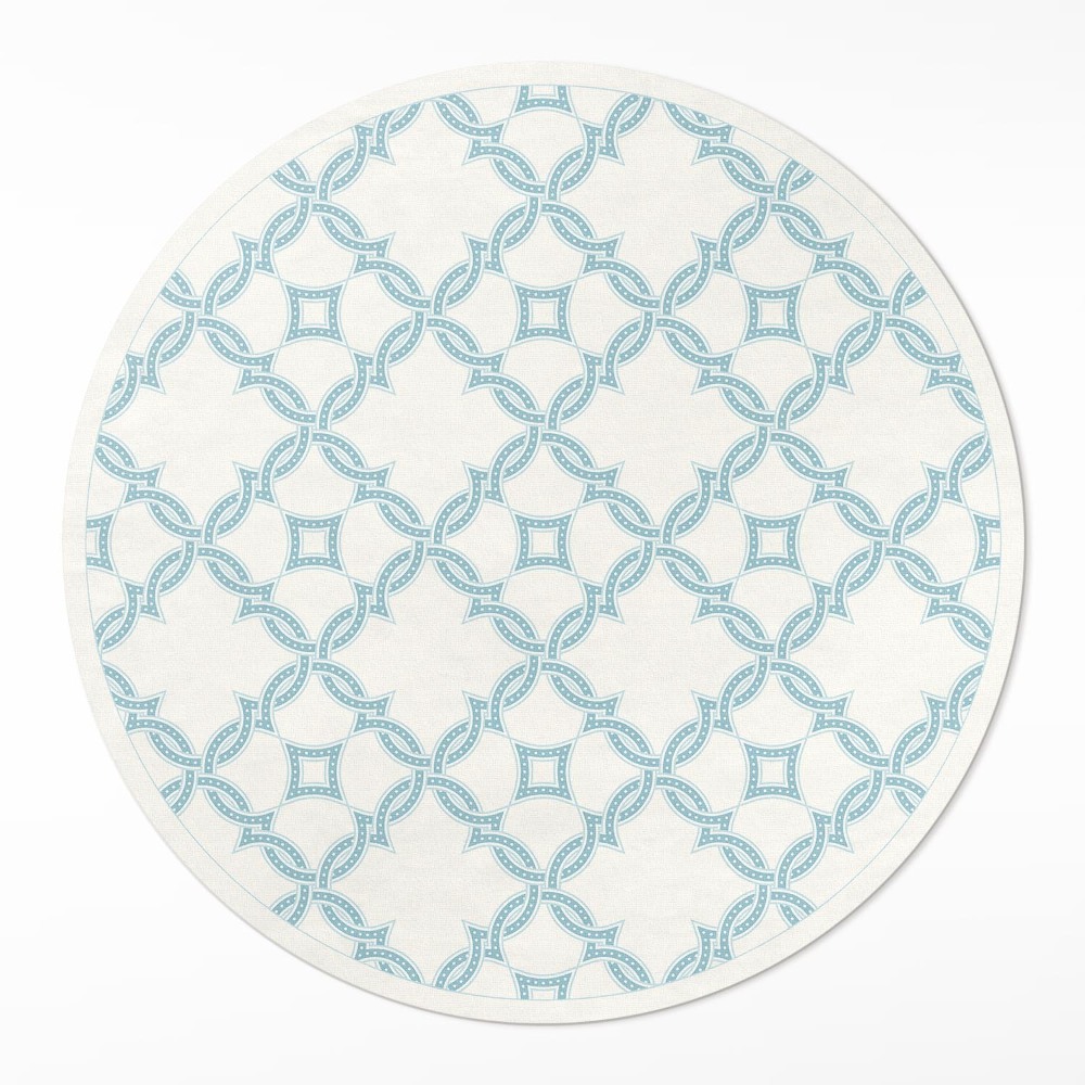 Dywan winylowy okrągły Łańcuchowe sploty dekoracyjne kafelki