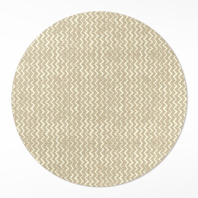 Dywan winylowy okrągły Nieregularne szlaczki wzornictwo boho