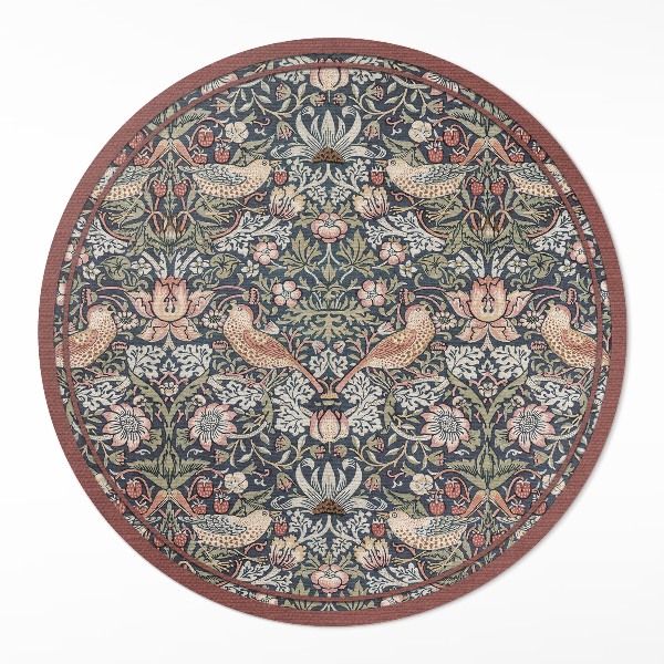 Dywan winylowy okrągły Złodziej truskawek William Morris