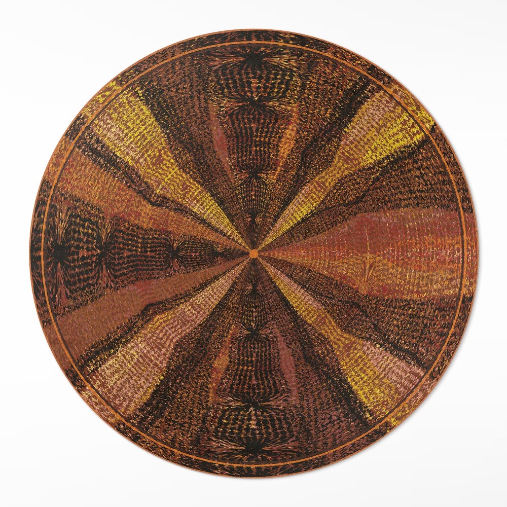 Dywan winylowy okrągły Imitacja tkaniny abstrakcyjny wzór