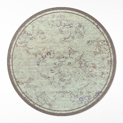 Dywan winylowy okrągły Wyblakłe motywy roślinne