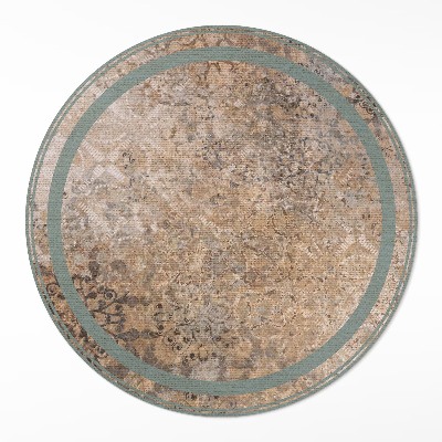 Dywan winylowy okrągły Wyblakły ozdobny wzór vintage