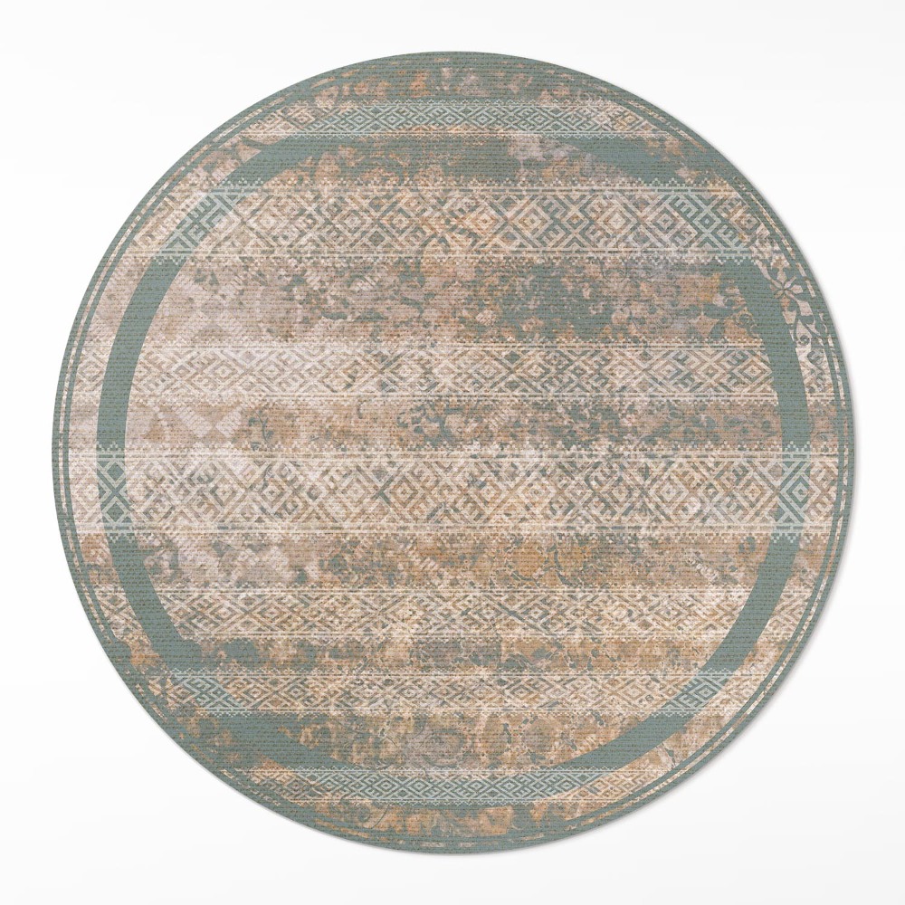 Dywan winylowy okrągły Antyczne wzory na teksturze