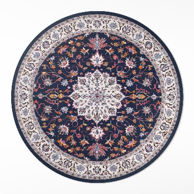 Dywan winylowy okrągły Vintage dekoracyjny wzór w starym stylu