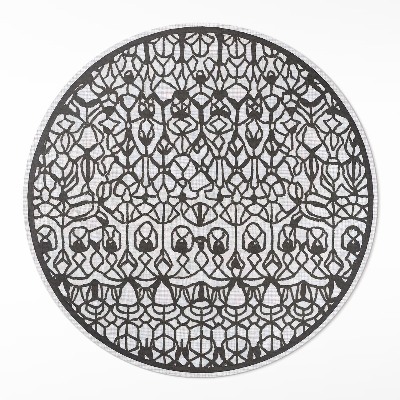 Dywan winylowy okrągły Abstrakcyjna wzorzysta kompozycja