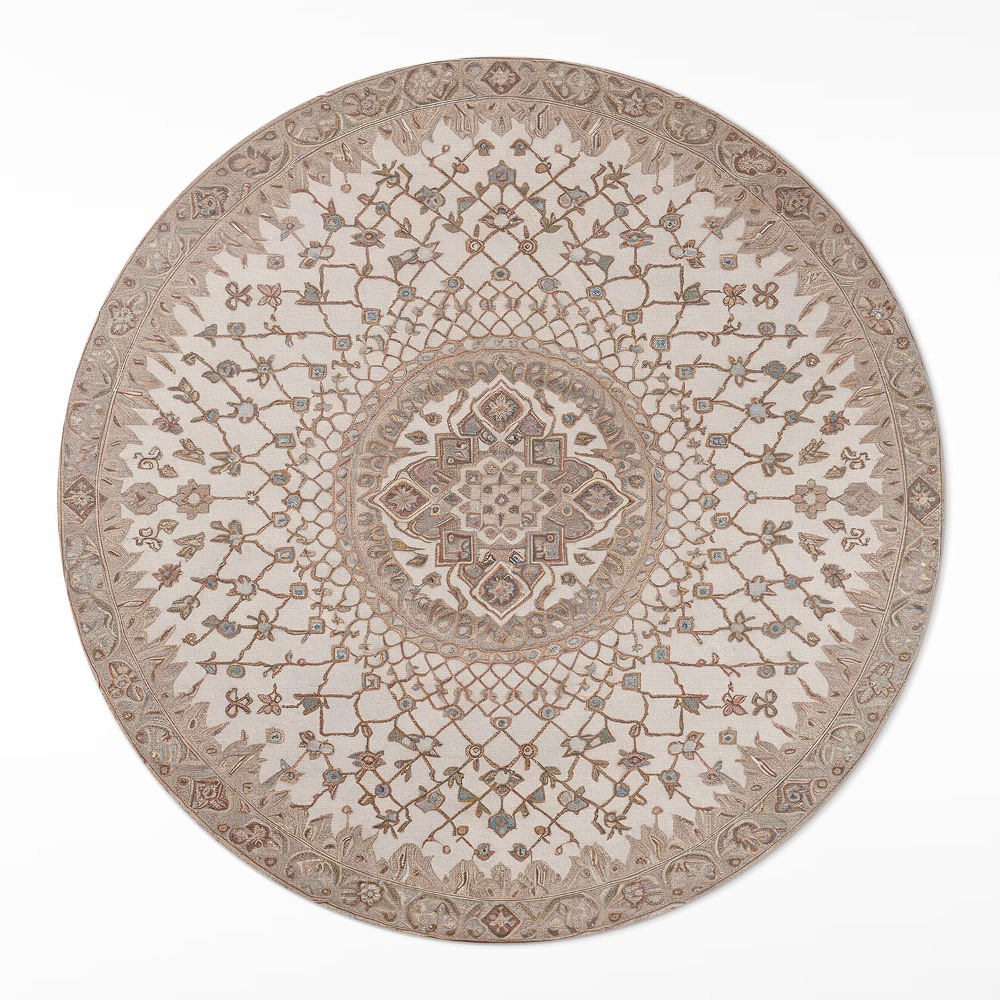 Dywan winylowy okrągły Ornament w starym stylu mandala vintage