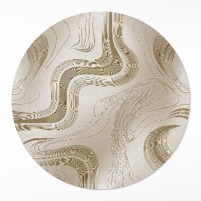 Dywan winylowy okrągły Boho inspiracje w ziemistych barwach