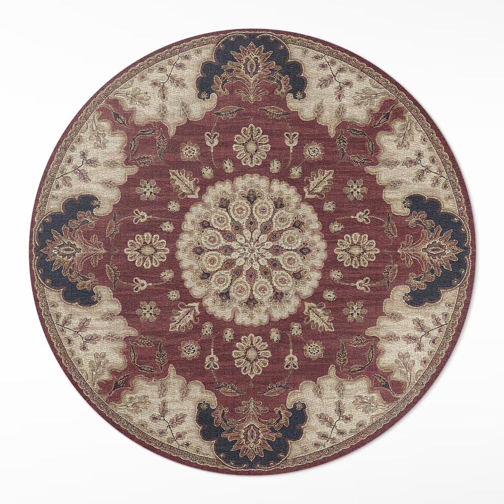 Dywan winylowy okrągły Elegancka perska symetria