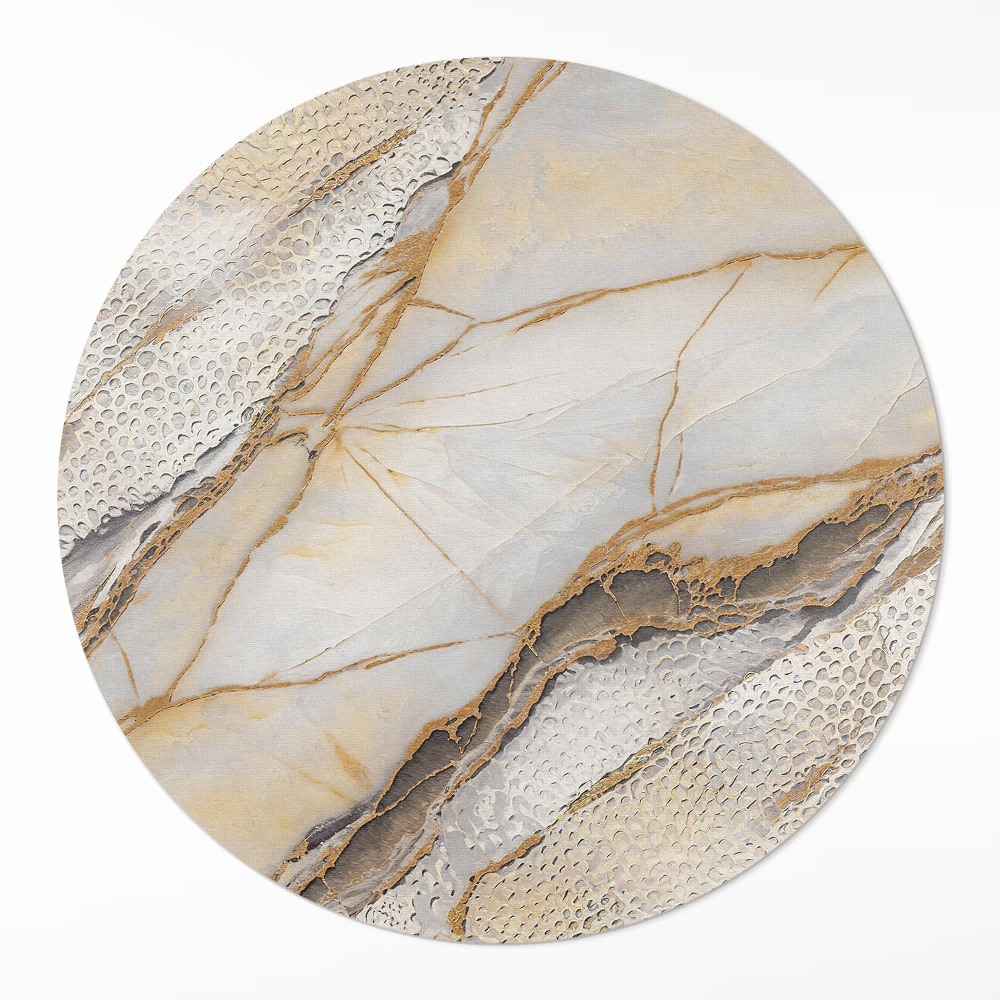 Dywan winylowy okrągły Ciepło eleganckiego marmuru