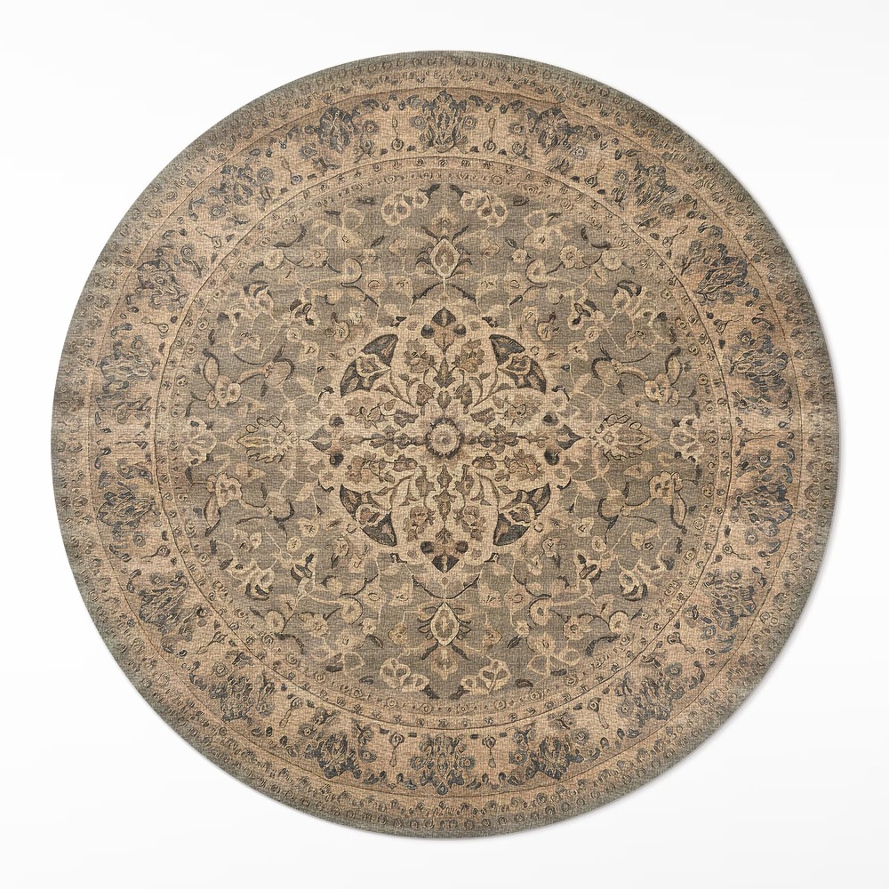 Dywan winylowy okrągły Harmonia kolorów ziemi