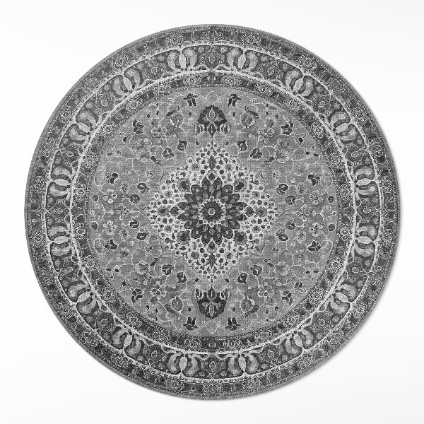 Dywan winylowy okrągły Szara harmonia
