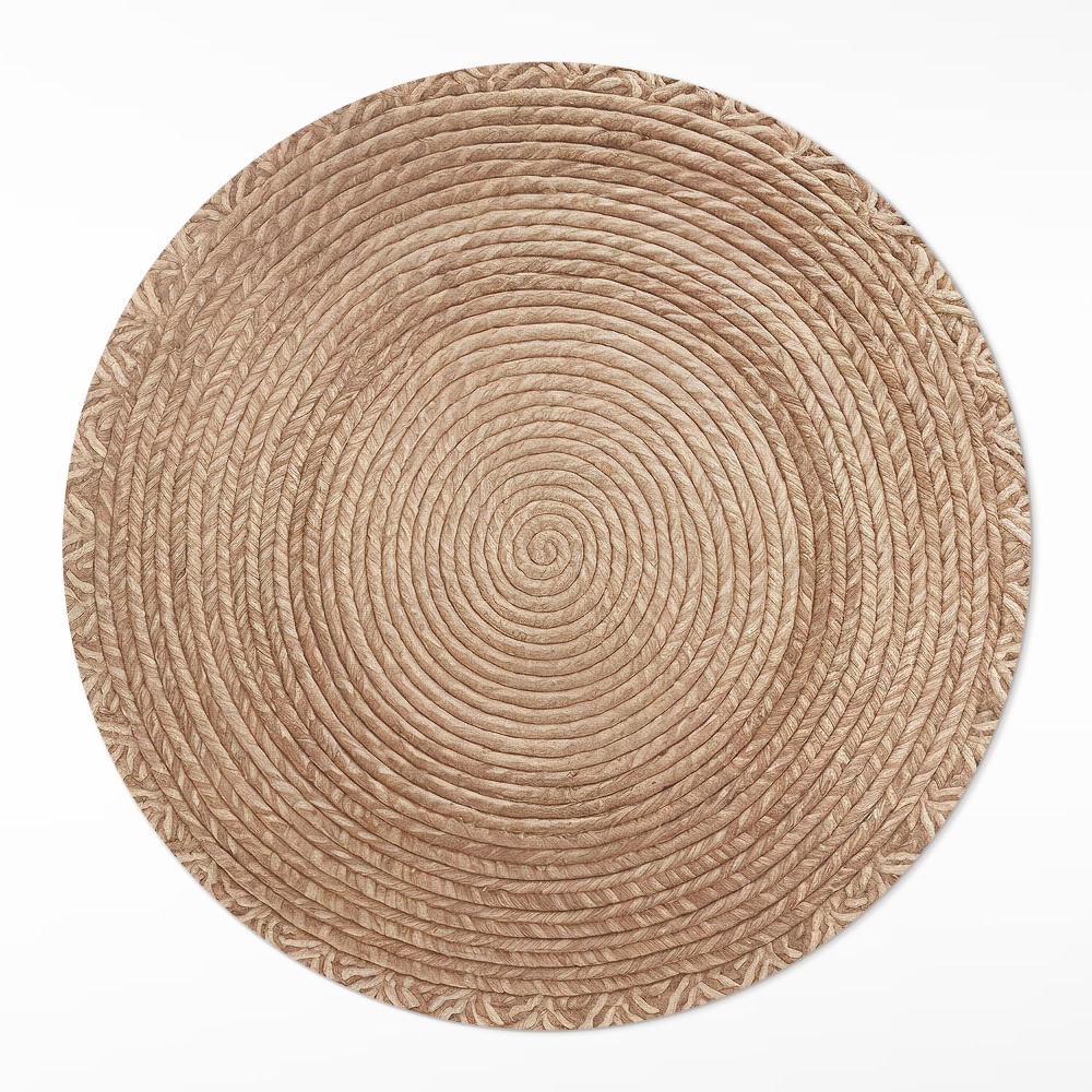 Dywan winylowy okrągły Sznurkowa geometria