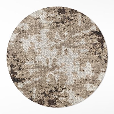 Dywan winylowy okrągły Brązowe plamy vintage