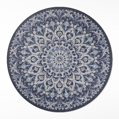 Dywan winylowy okrągły Niebieski perski sen