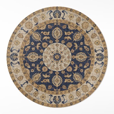 Dywan winylowy okrągły Geometryczne mandale w duchu Azteków