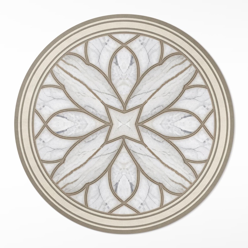 Dywan winylowy okrągły Marmurowy witraż
