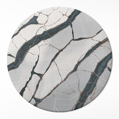 Dywan winylowy okrągły Szara perfekcja kamienia