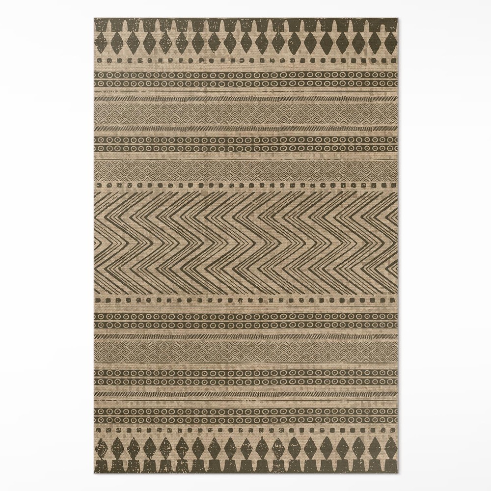 Dywan winylowy Zygzaki i linie imitacja tkaniny