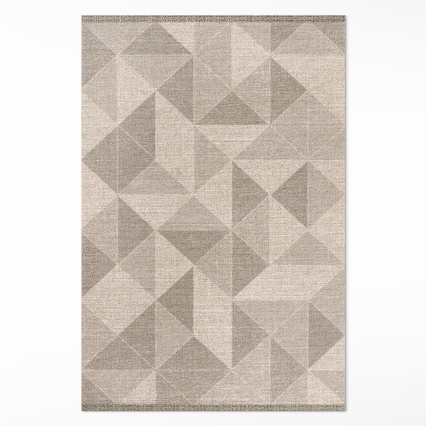 Dywan winylowy Trójkąty i kwadraty imitacja tkaniny