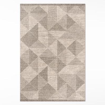 Dywan winylowy Trójkąty i kwadraty imitacja tkaniny