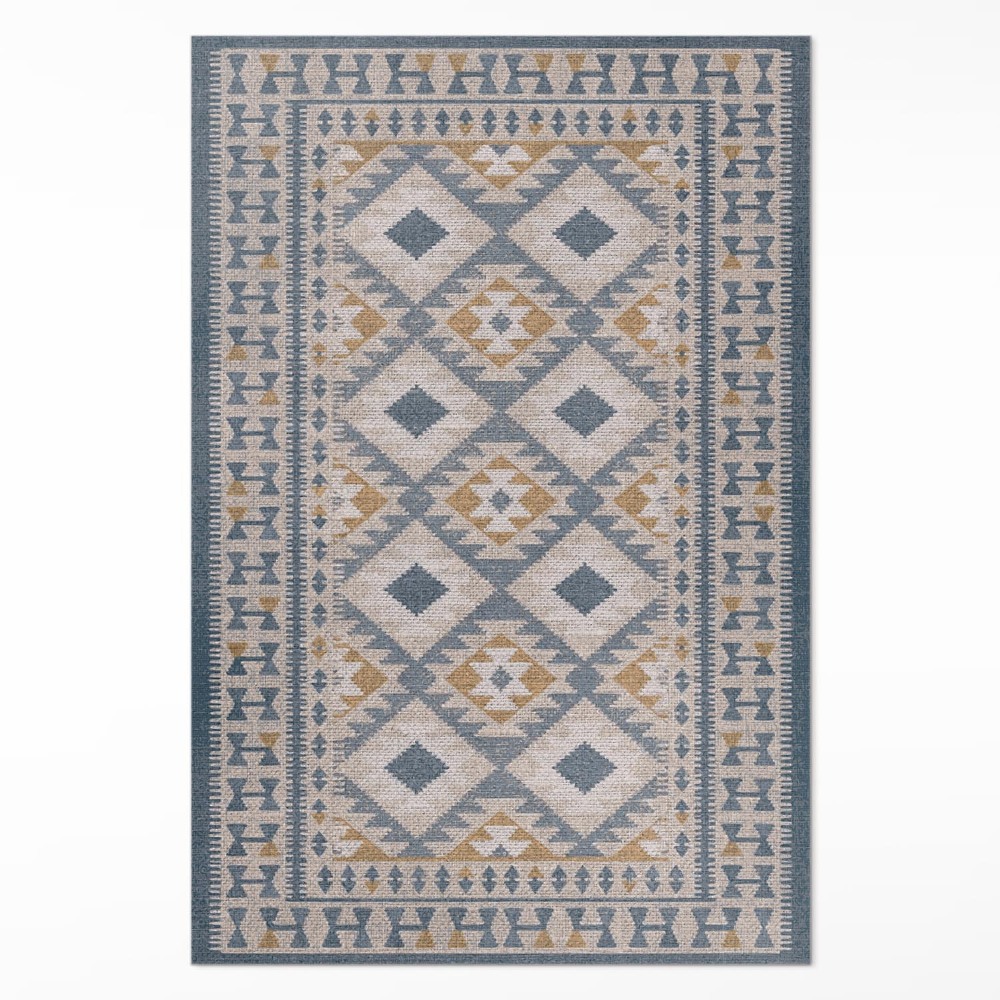 Dywan winylowy Retro design dekoracyjny imitacja tkaniny