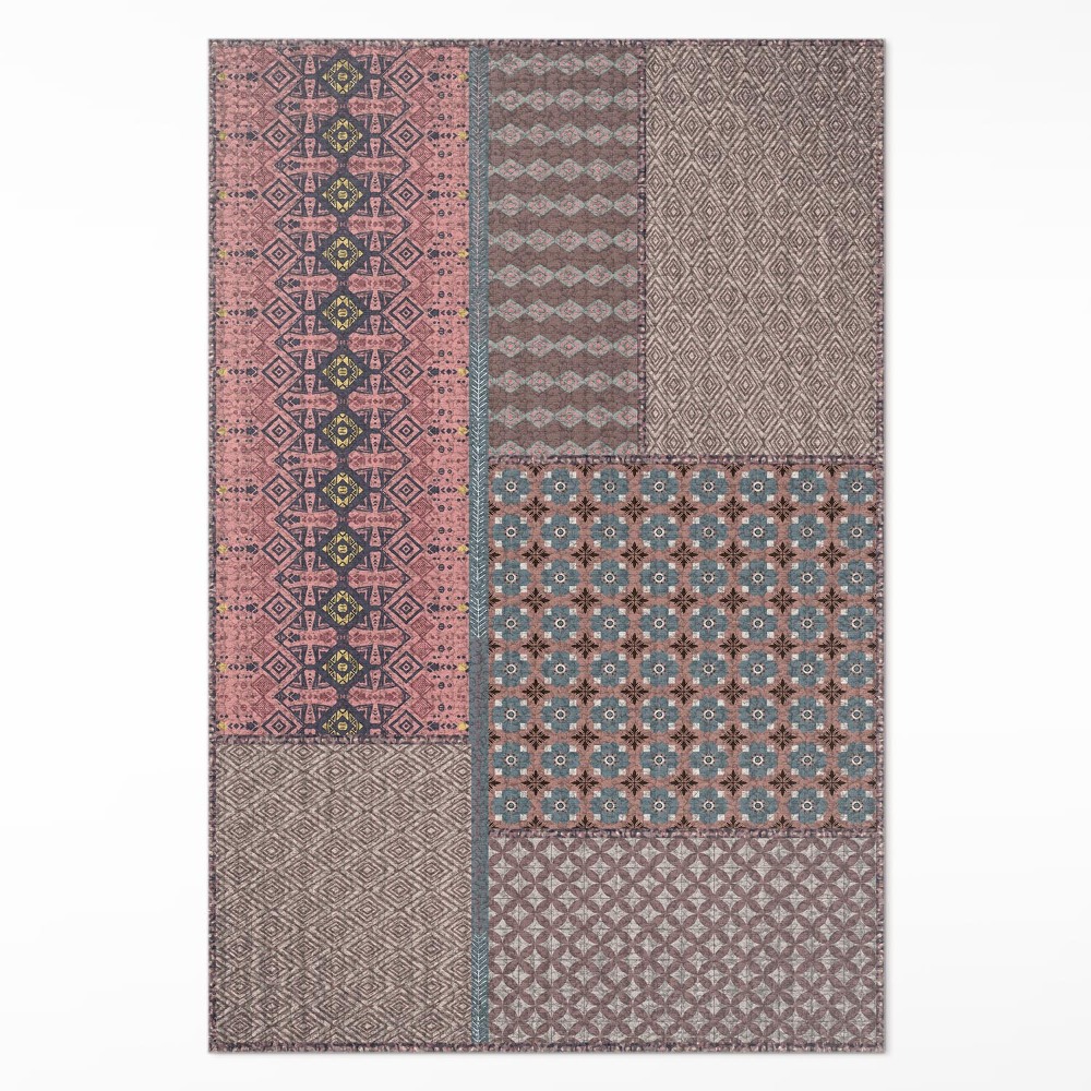 Dywan winylowy Aztecki deseń imitacja wzorzystej tkaniny