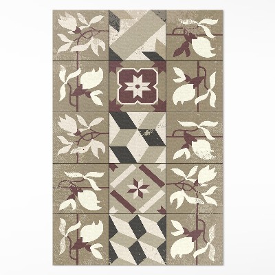 Dywan winylowy Kafelki magnolia dekoracyjna mozaika