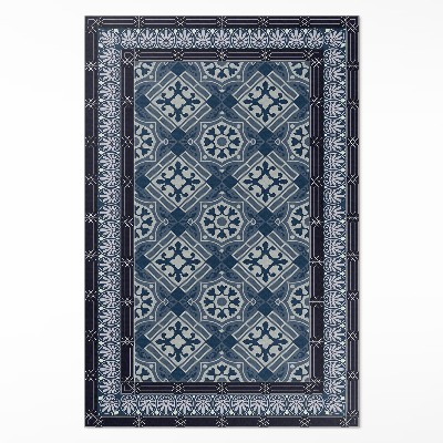 Dywan winylowy Granatowa talavera piękny wzór vintage