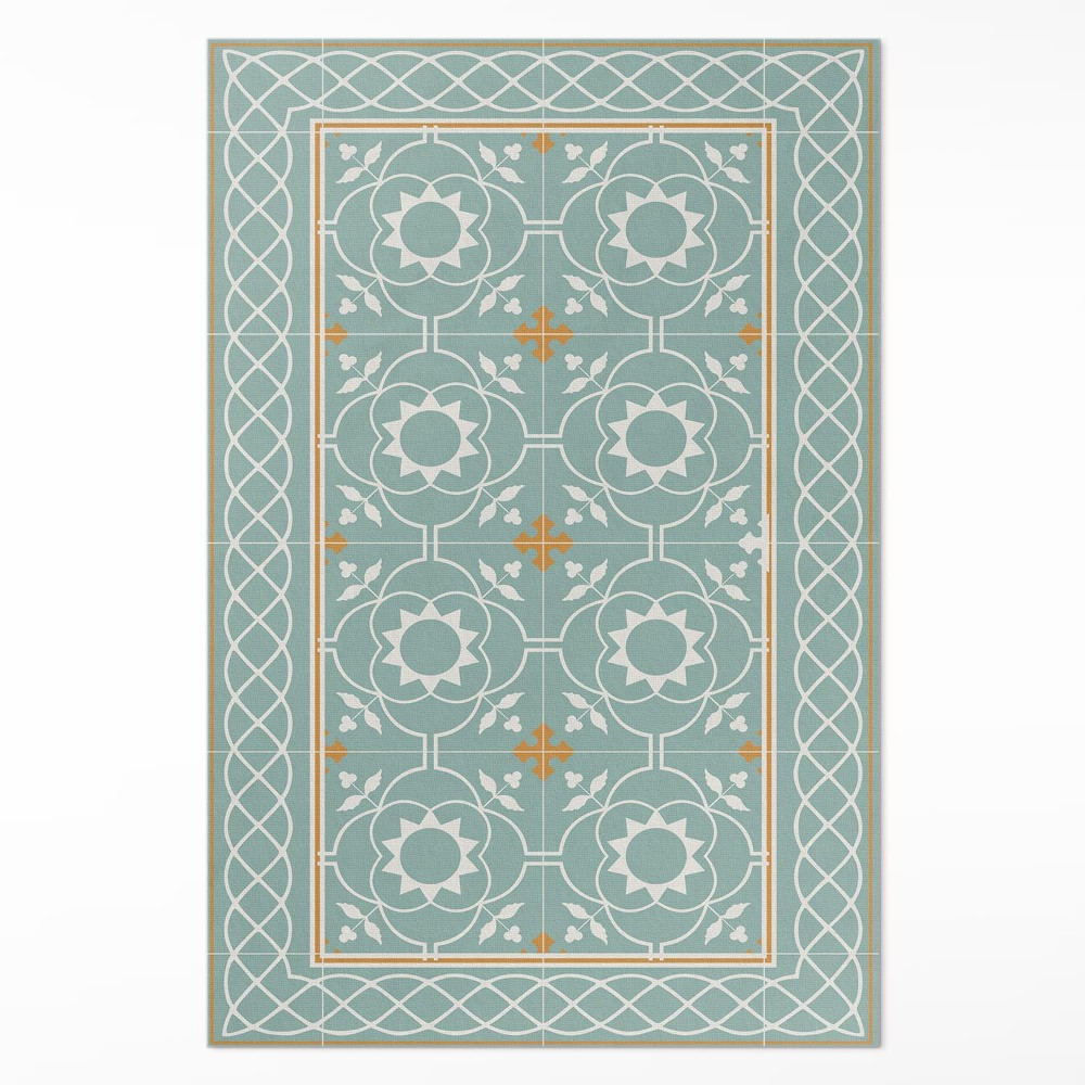 Dywan winylowy Vintage symetria dekoracyjne płytki