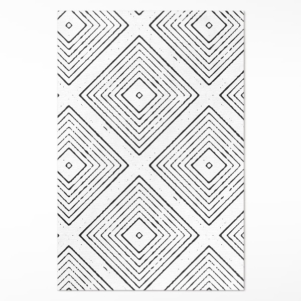 Dywan winylowy Regularne kwadraty boho wzór