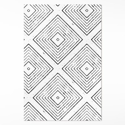 Dywan winylowy Regularne kwadraty boho wzór