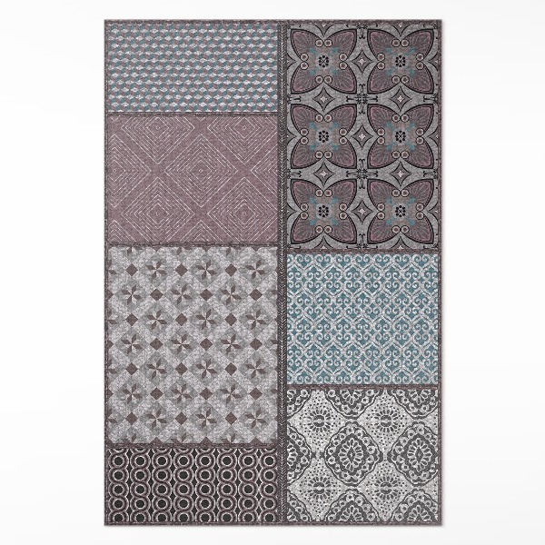 Dywan winylowy Połączenie wzorów imitacja tkaniny