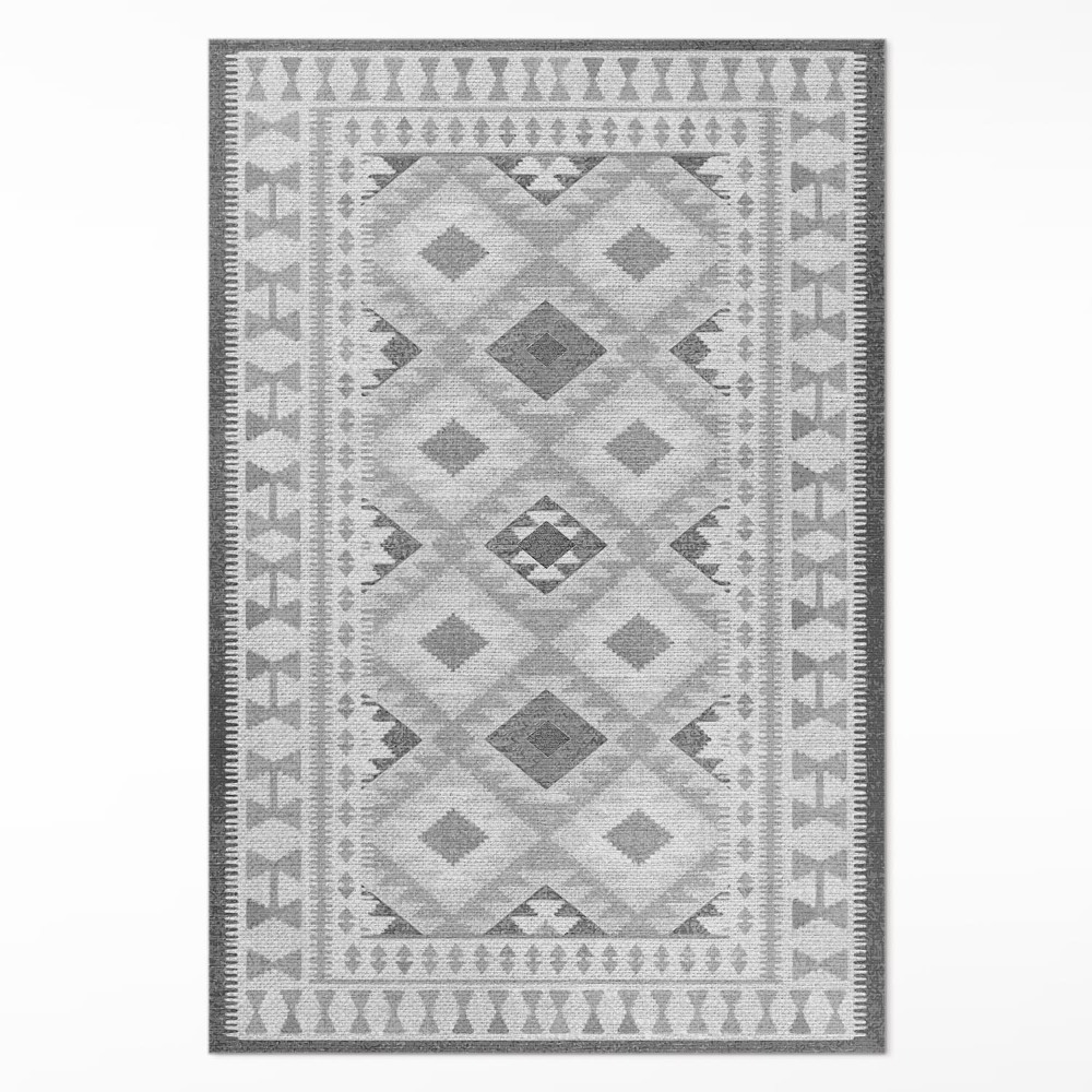 Dywan winylowy Szare romby imitacja tkaniny