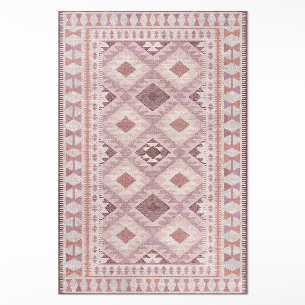 Dywan winylowy Blado Różowe romby imitacja tkaniny